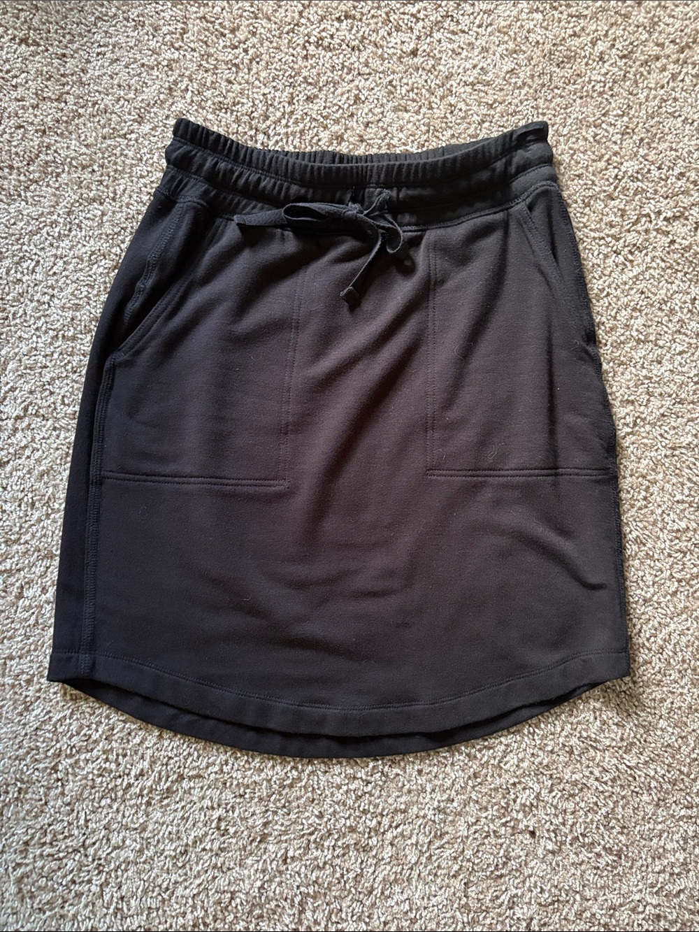LOFT/Lou & Grey Black Knit Drawstring Skirt